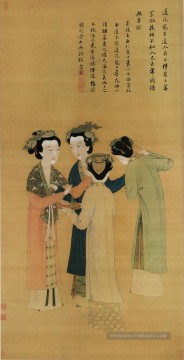 dames Cour de l’ancien Shu ancienne Chine encre Peinture à l'huile